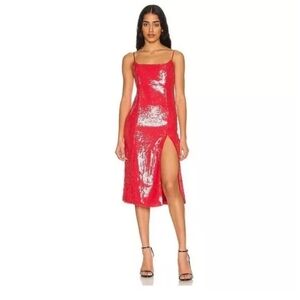 Bardot Beckett sequin dress in red size M